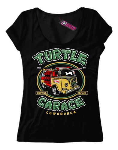 Remera Mujer Tortugas Ninja Rockabilly Garage T189 Premium