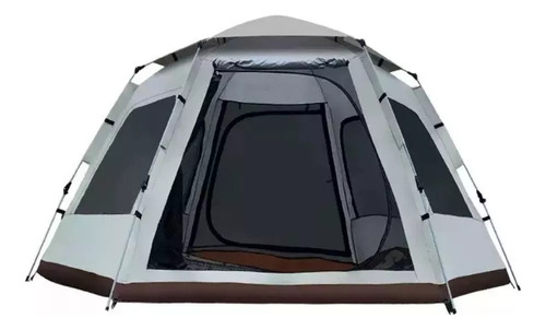 Carpa Hexagonal Automática Camping 6 Personas 220x264x150