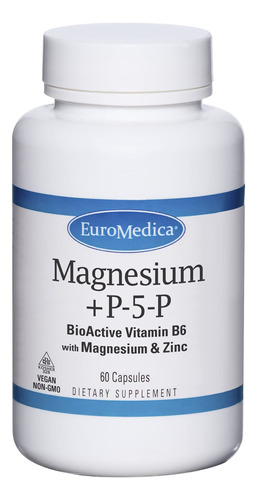 Euromedica Magnesio + P-5-p - 60 Cpsulas - Vitamina B6 Bio-a
