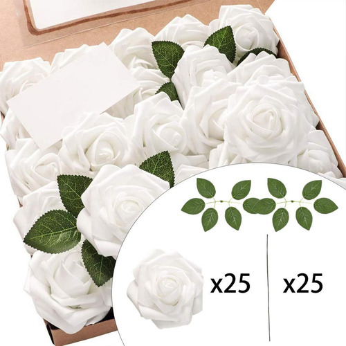 25pcs Flowers Artificial Roses Roses, Decoração De