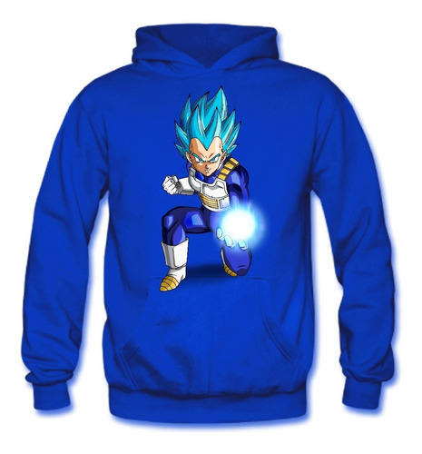 Polerón Canguro Algodón Niños Vegeta Dragon Ball