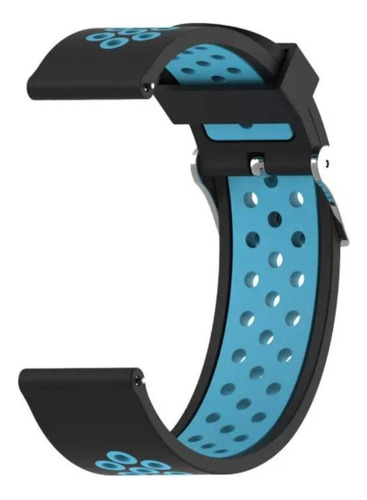 Pulseira Light Compatível Zeblaze Vibe 7 Lite E Vibe 7 Pro Cor Preta/Azul Clara