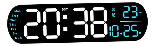 Reloj Despertador Digital Con Pantalla Led, Brillo Azul