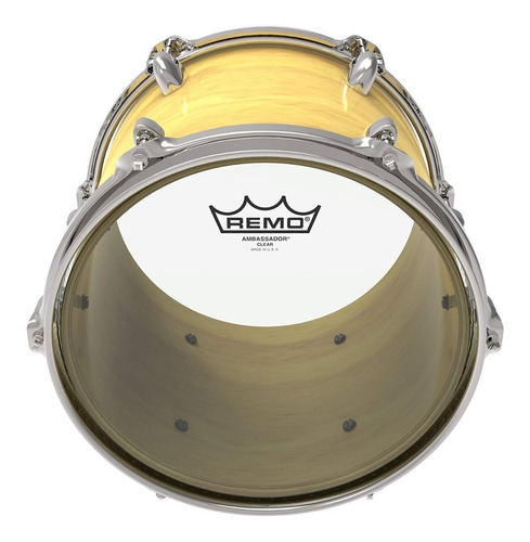 Parche Remo Usa Bateria Redoblante 14 Ambassador Clear