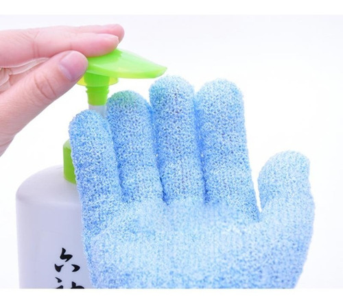 Kit Com 5 Luvas Esfoliantes Para Banho- Cores Aleatórias