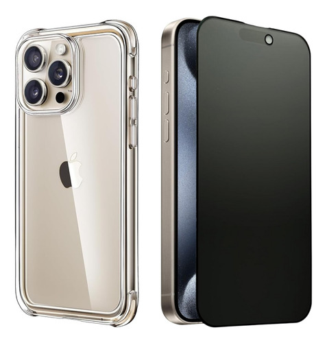 Capa Capinha + Película Fosca Anti Spy P/ iPhone 7 Ao 15 Max