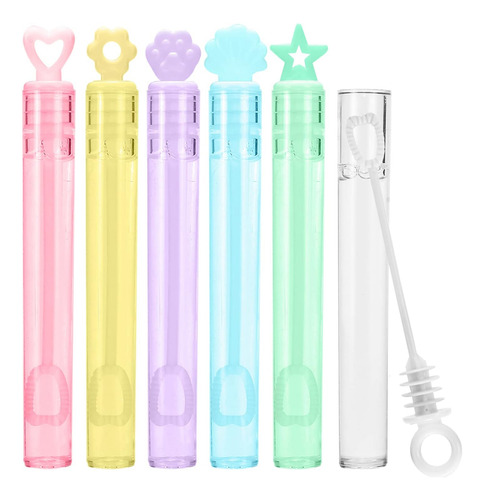Paquete De 30 Mini Varitas De Burbujas (6 Estilos, 6 Colores