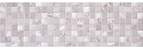 Ceramica Para Pared De 20x60 Gris Mate Mosaico Con Relieve S