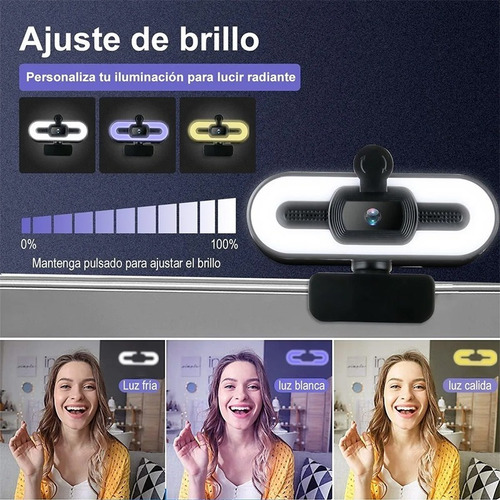 Imagen 4 de 7 de Cámara Web 4k Hd Con Micrófono Y Enfoque Automático De 2160p