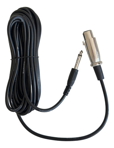 Kit Com 2 Microfones Profissionais Cabo Grande P10 Premium Cor Cinza