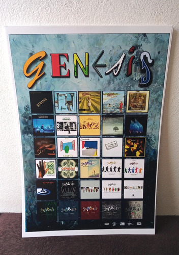Poster Banda Genesis Invisible Vinil Selling Live Abacab Duk