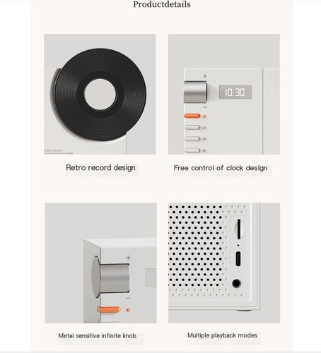 Tocadiscos De Vinilo Retro Bluetooth Estéreo Pequeño