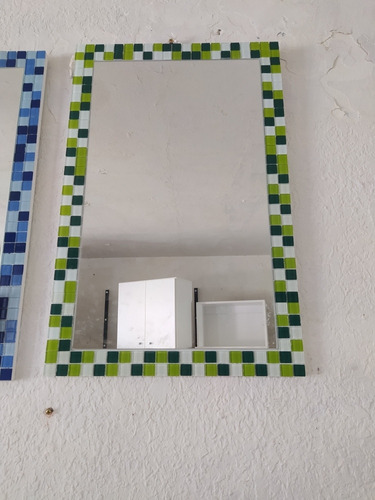 Espejo Minimalista Mdf Y Terminacion Con Vidrio