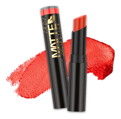 Labial Matte Flat Velvet L.a Girl Acabado Mate Color Frisky