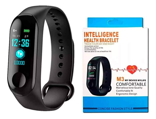 Reloj inteligente Smartband Android Bluetooth Health Fit, color negro