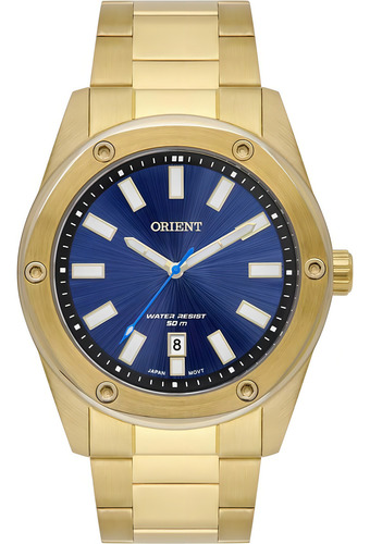 Relógio Orient Masculino Ref: Mgss1265 D1kx Casual Dourado