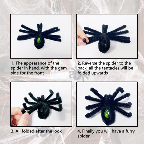 Decoraciones De Halloween Con Telarañas Araña Falsa De Hallo