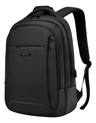 Bolso Morral Portail Hardley Puerto Usb  Bolsillo Seguridad Color Negro