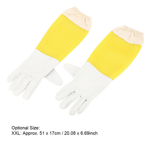 Par De Guantes Protectores De Malla Larga Transpirables Para