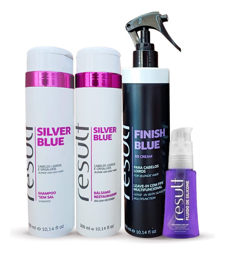 Kit Result Shampoo+restaurador+leave-in+anti-frizz P/loiros