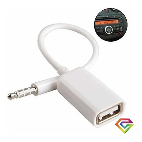 Adaptador Audio Cable 3.5mm Usb Hembra Aux Auto Mp3