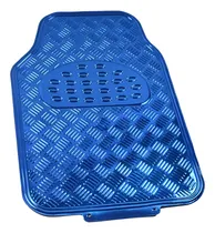 Comprar Alfombras Goma Auto Color Cromo Cromado Azul 4 Pzs T224