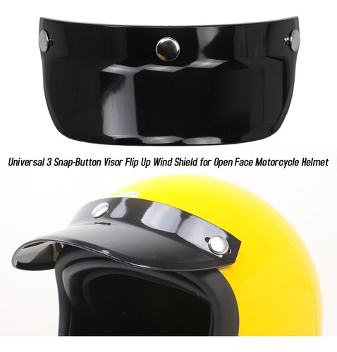 Visera Protectora.botones Para Casco Moto Abierto
