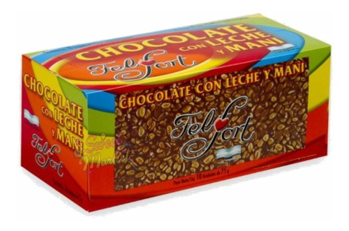 10u De Chocolate Con Maní Felfort X75g - Oferta Sweet Market