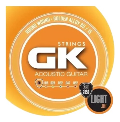 Encordado Guitarra Acustica Gk 2050  011-052  Light 