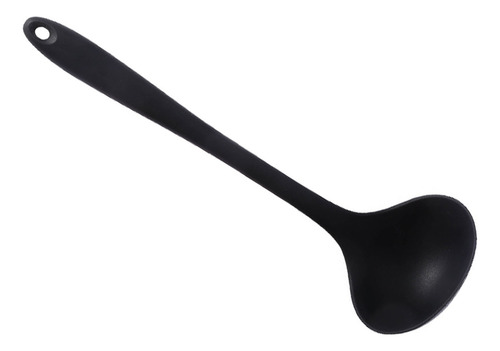 Cuchara Negra Negra Para Untar Sopa, Silicona, 11.2 Pulgadas
