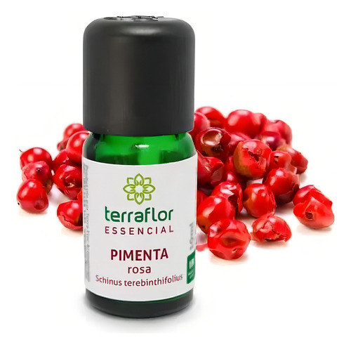 Óleo Essencial De Pimenta Rosa Organico 10 Ml Terra Flor