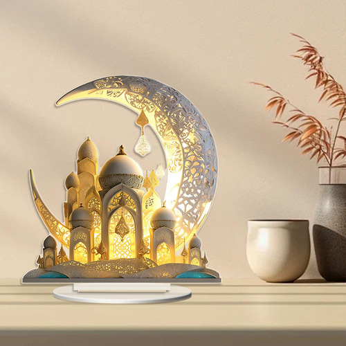 Centro De Mesa Decorativo Con Forma De Castillo Lunar De