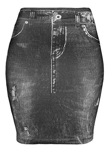 Minifalda Estampada Entallada Sin Costuras Básica Kmystic