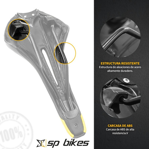 Imagen 6 de 8 de Asiento Para Bicicleta Antiprostatico Vzr Negro Con Gris
