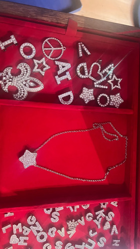 Baby Doll Camisón Blusita Gasa + Dije Strass Corazón Marrón Claro Floreado Small