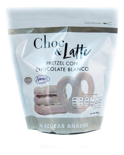 Choc & Latte · Pretzels Con Chocolate Blanco 200g