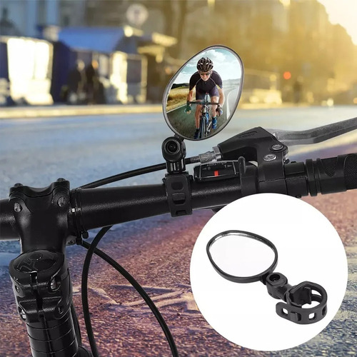 Imagen 5 de 8 de Espejo Retrovisor Para Bicicleta Manubrio Seguridad Ciclismo