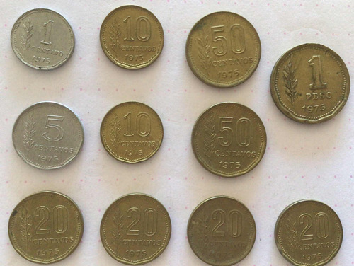 Set Monedas 1975 Argentina