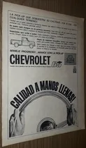 Comprar P584 Clipping Publicidad Camionet Pick-up Chevrolet Año 1965