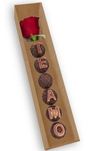 10 Caixa Dia Das Mães Namorados Rosa Com Docinho Brigadeiro