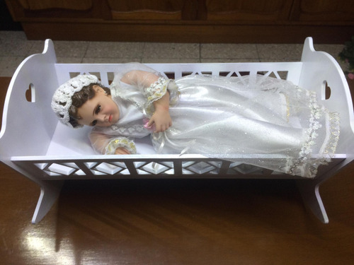 Cama Cuna Para Virgen Infantita O Muñeca, Armada Y Pintada