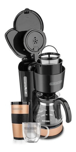Imagen 2 de 3 de Cafetera Black+decker Cm0755 Semi Automática Negra-dorado