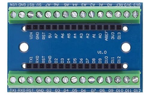 Base Expansora Arduino Nano V3 Io Shield Bornera Extensión