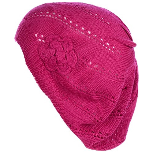 Gorros Sombreros Y Boinas De Punto Rosado Talla Única