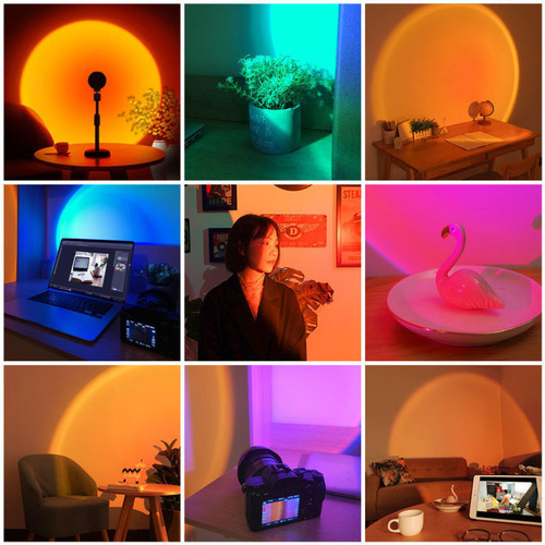 Lámpara Decorativa De Proyección Led Sunset
