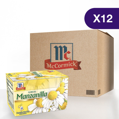 Imagen 1 de 1 de Té De Manzanilla Mccormick - Caja De 12 Cajitas