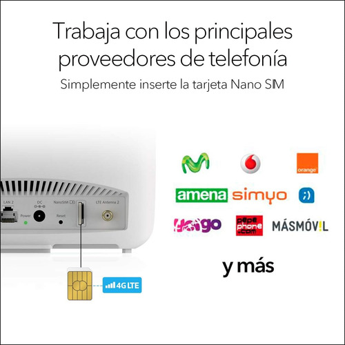 Netgear Orbi Lbr20-100eus - Router Wifi Tribanda Con Módem