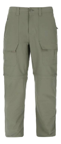 Pantalon Desmontable Trekking Kai Hombre Verde Doite