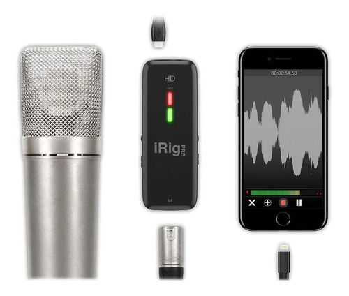 Interfaz Digital De Micrófono Ik Multimedia Irig Pre Hd