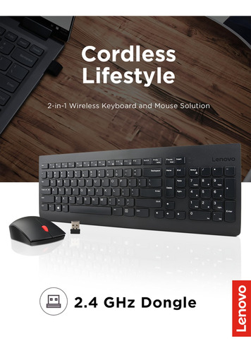 Keyboard & Mouse Combo Lenovo 510 Wireless Black